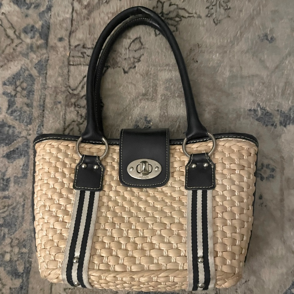 Chaps Woven Wicker Purse